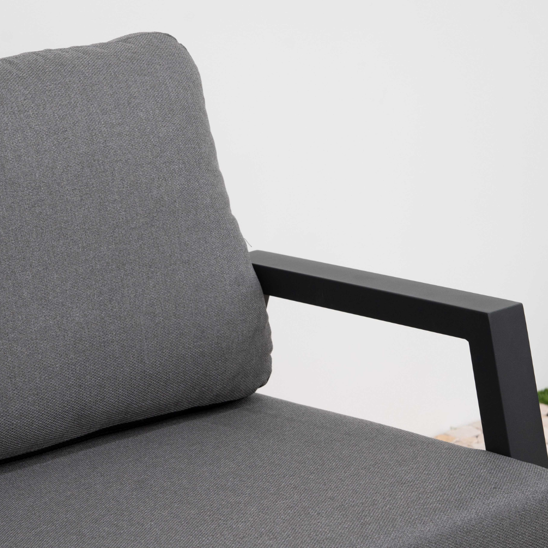 Nova - Zara 3 Seater Sofa Lounging Set with Rectangular Coffee Table, Grey