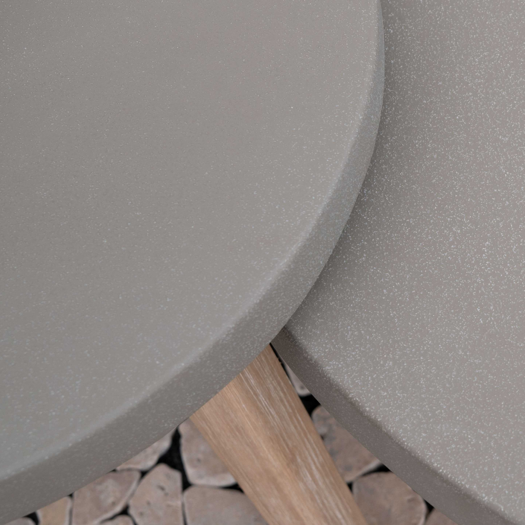 Nova - Summer Corner Sofa Lounging Set with Round Coffee Table & Side Table, Beige