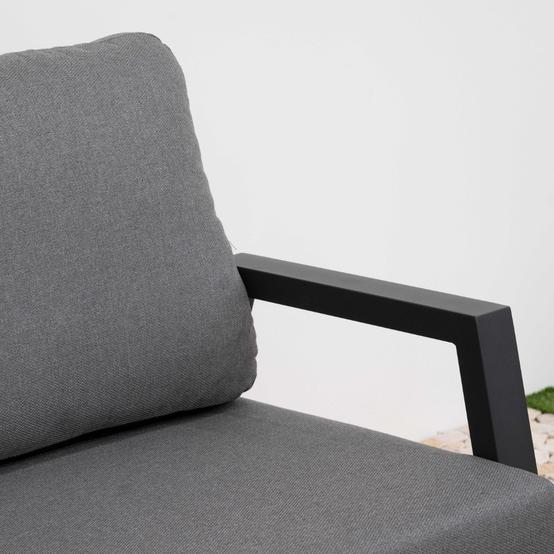 Nova - Zara L-Shaped Corner Sofa Lounge Dining Set, with Rectangular Rising Table, Grey