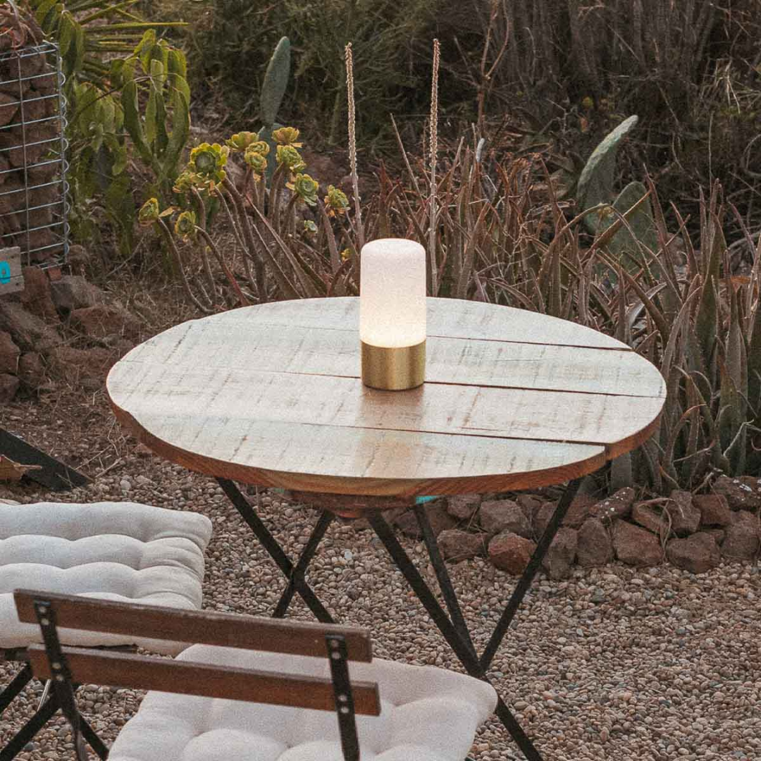 MAIA Rechargeable Table Lamp, Brass
