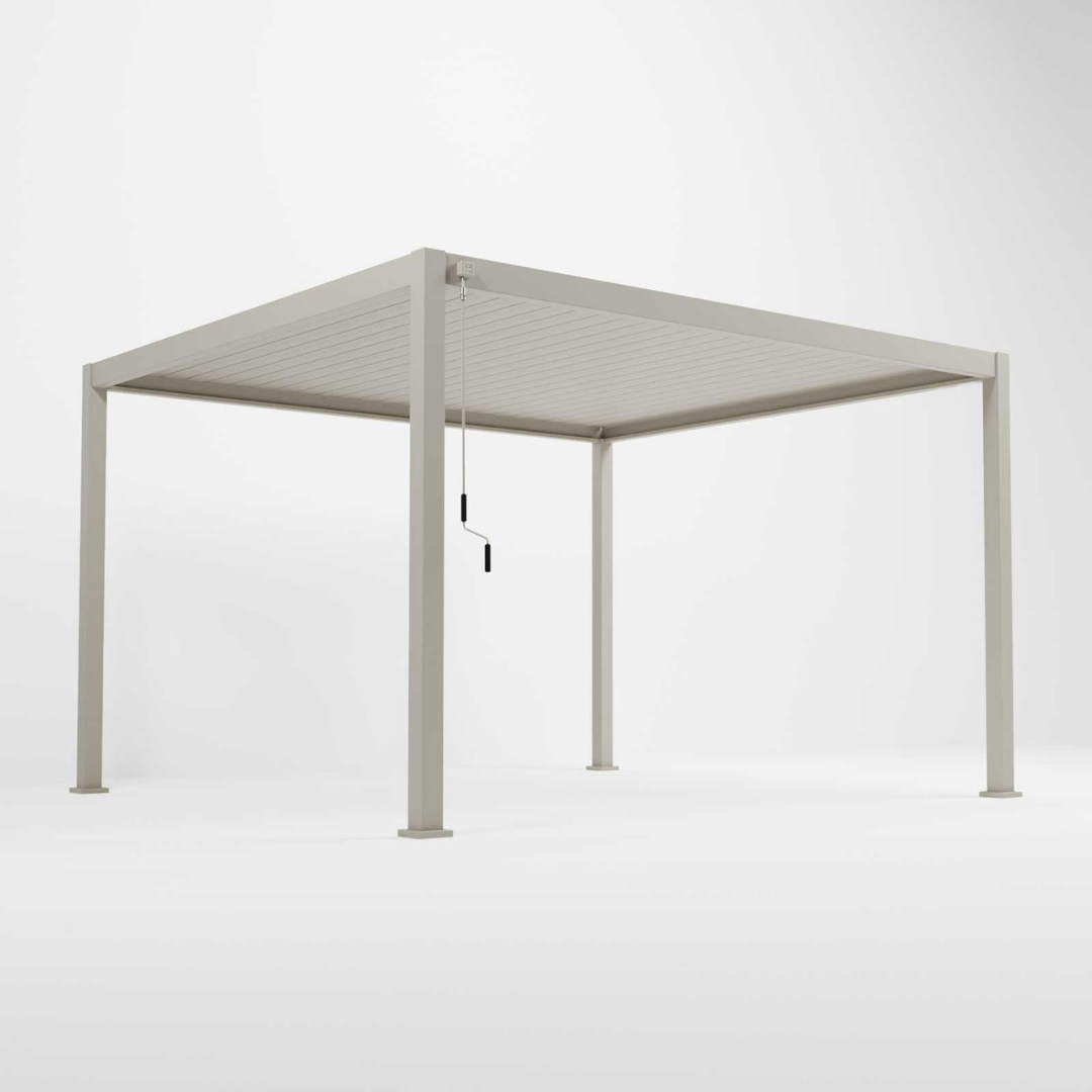 Nova - Titan Aluminium Pergola 4m x 3.6m, Pebble