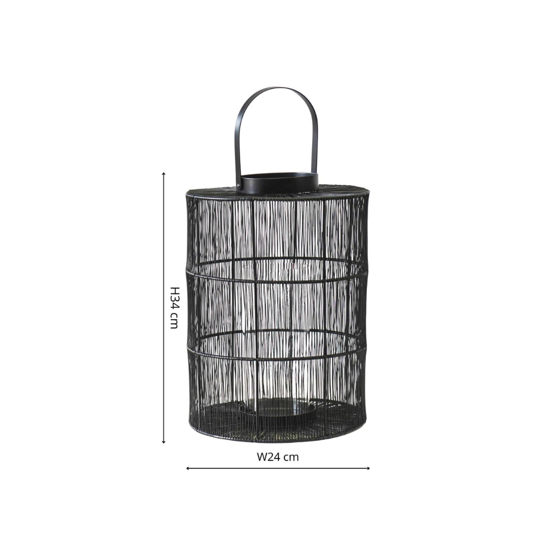 Portofino Wirework Lantern Black Large