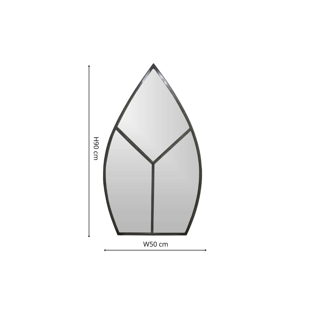 Leaf Arch Outdoor Mirror Natural Black