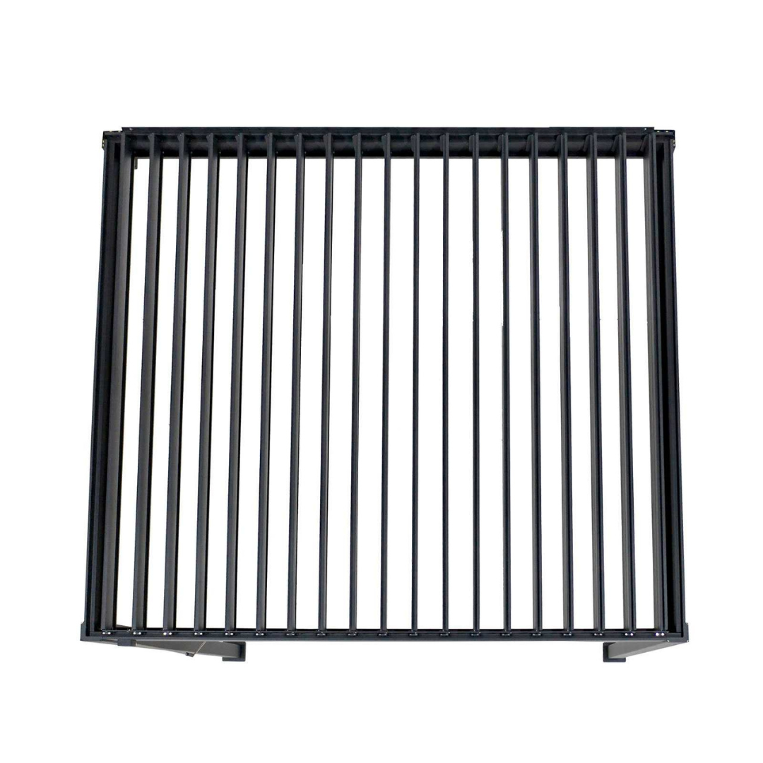 Nova - Titan Aluminium Wall Mounted Pergola 3m Square, Grey