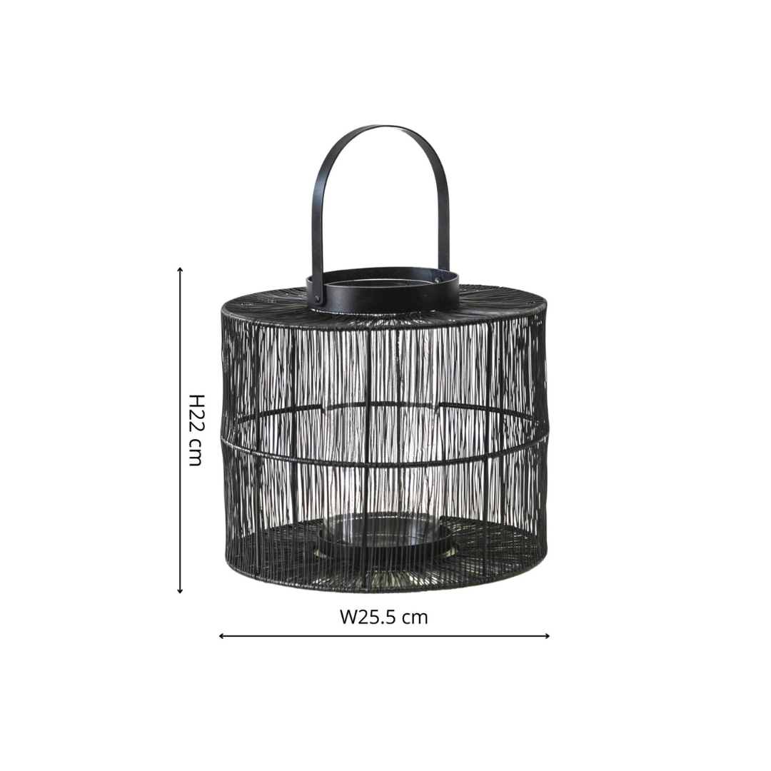 Portofino Wirework Lantern Black Small