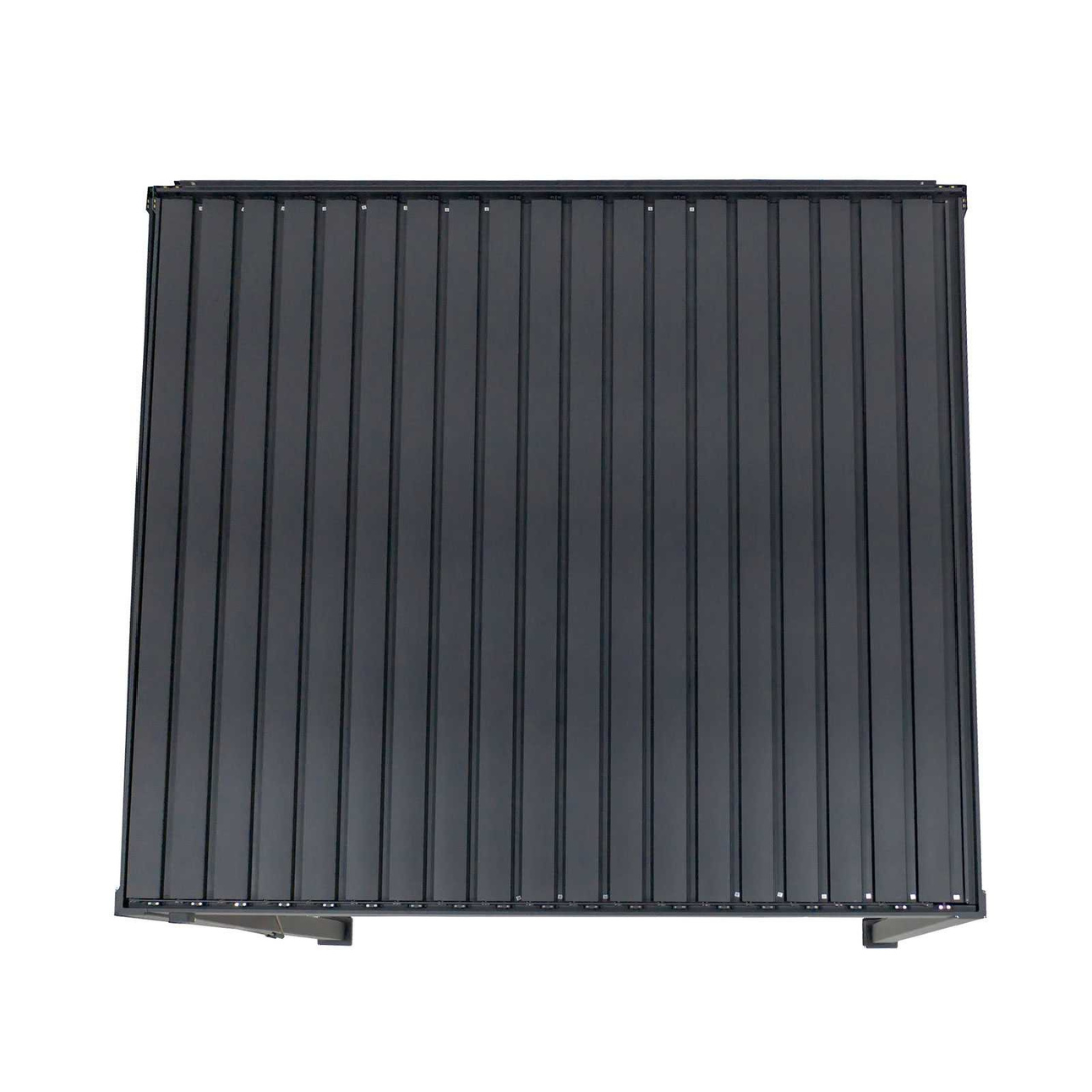 Nova - Titan Aluminium Wall Mounted Pergola 3m Square, Grey