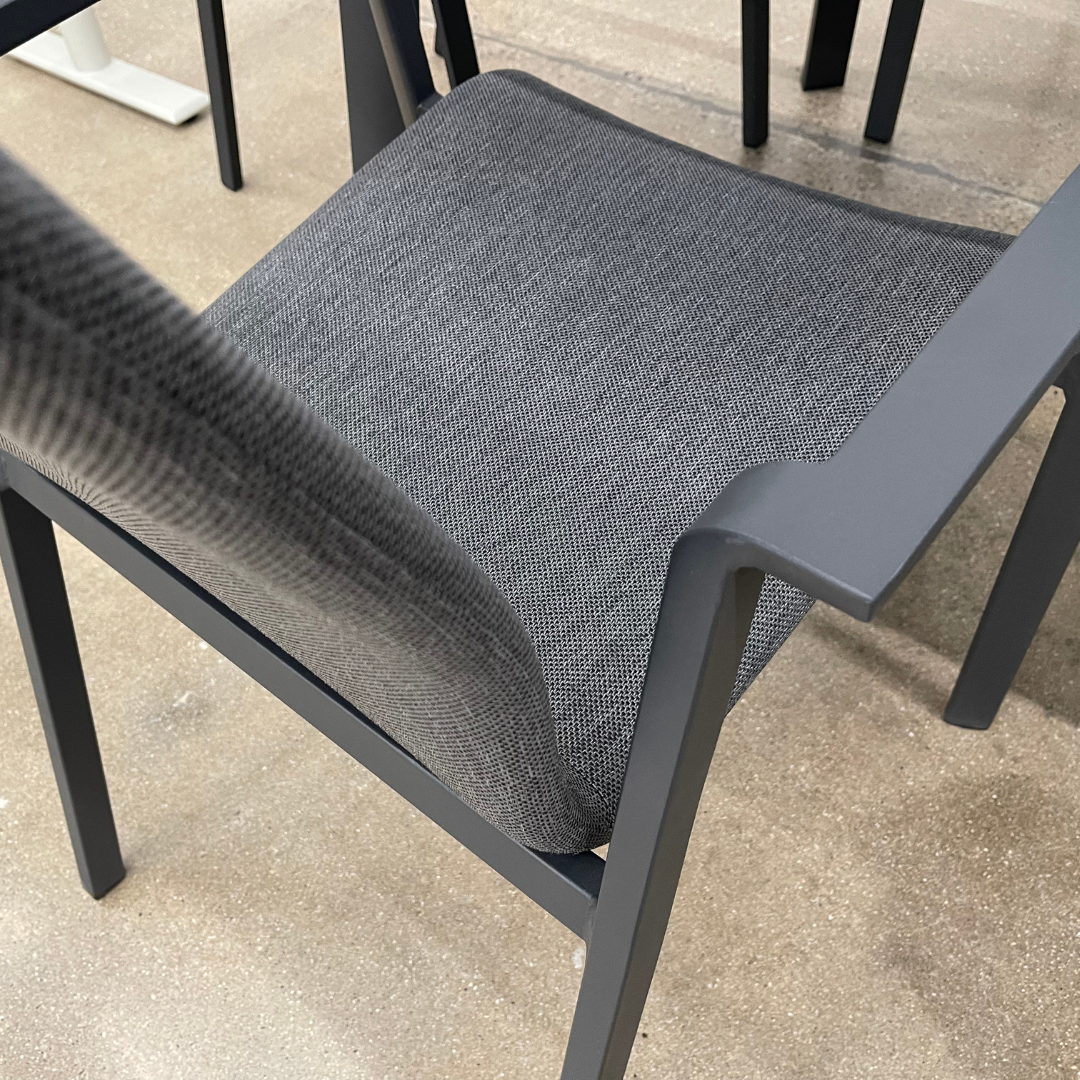 Nova - Phoenix 6 Seat Dining Set 1.5 x 1m Rectangular Table, Grey