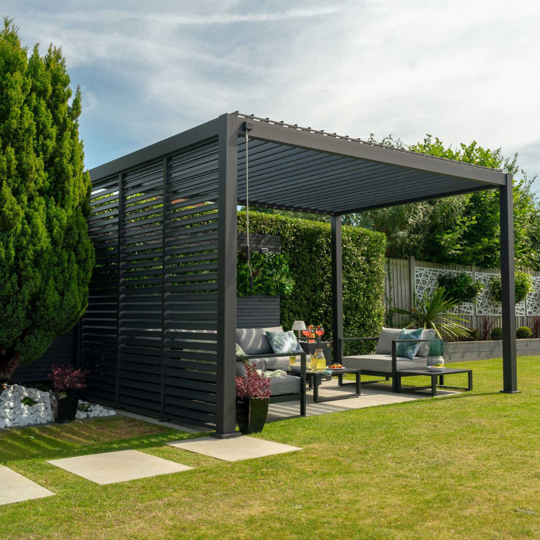 Nova - Titan Pergola Side Wall 1.2m, Grey