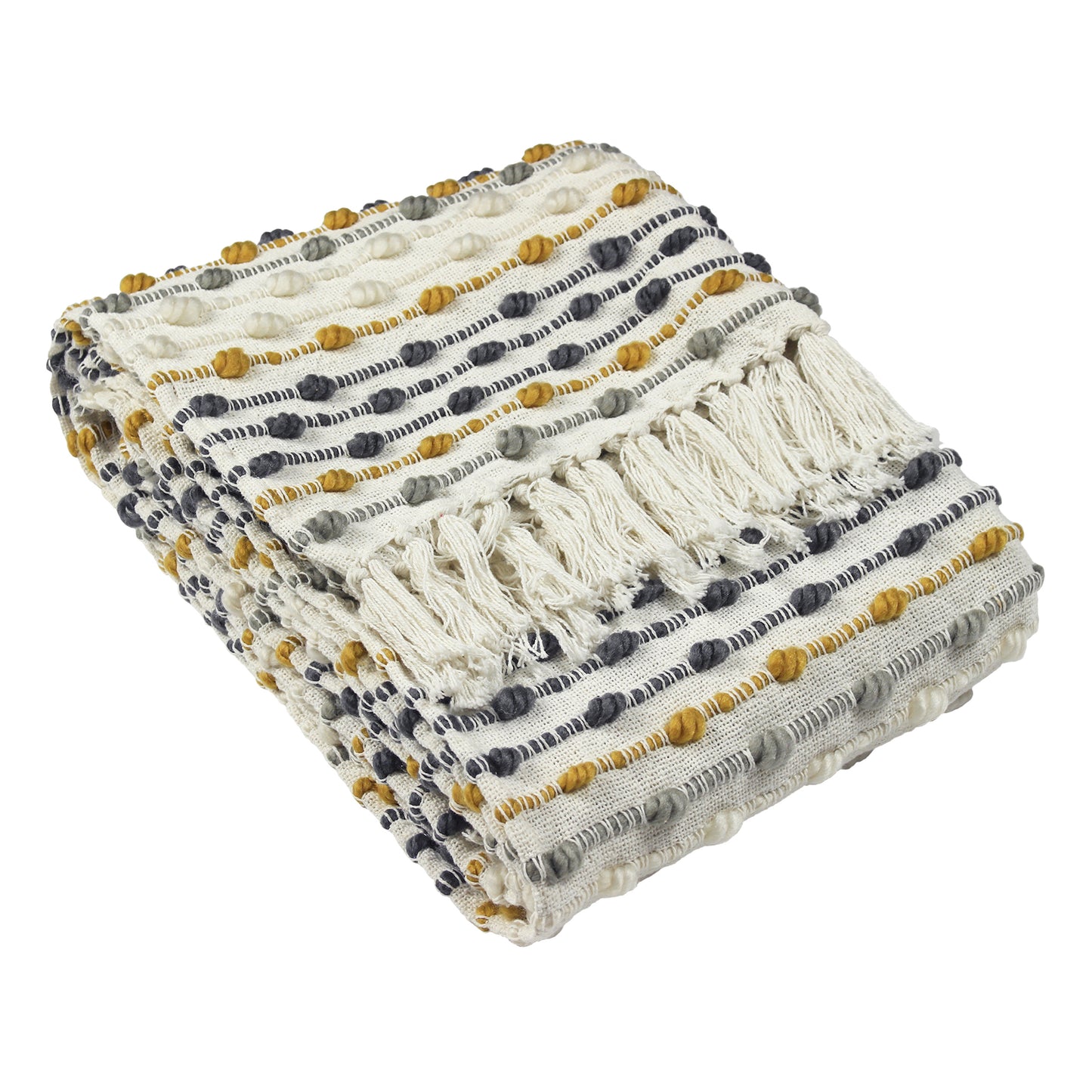 Dhadit Stripe Ochre Throw Blanket
