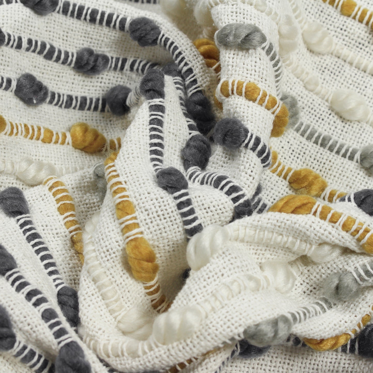 Dhadit Stripe Ochre Throw Blanket