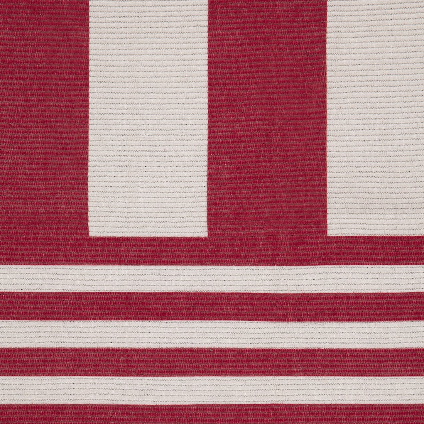 Red/ White Deck Stripe Printed Indoor/Outdoor Rug 120 x 170cm