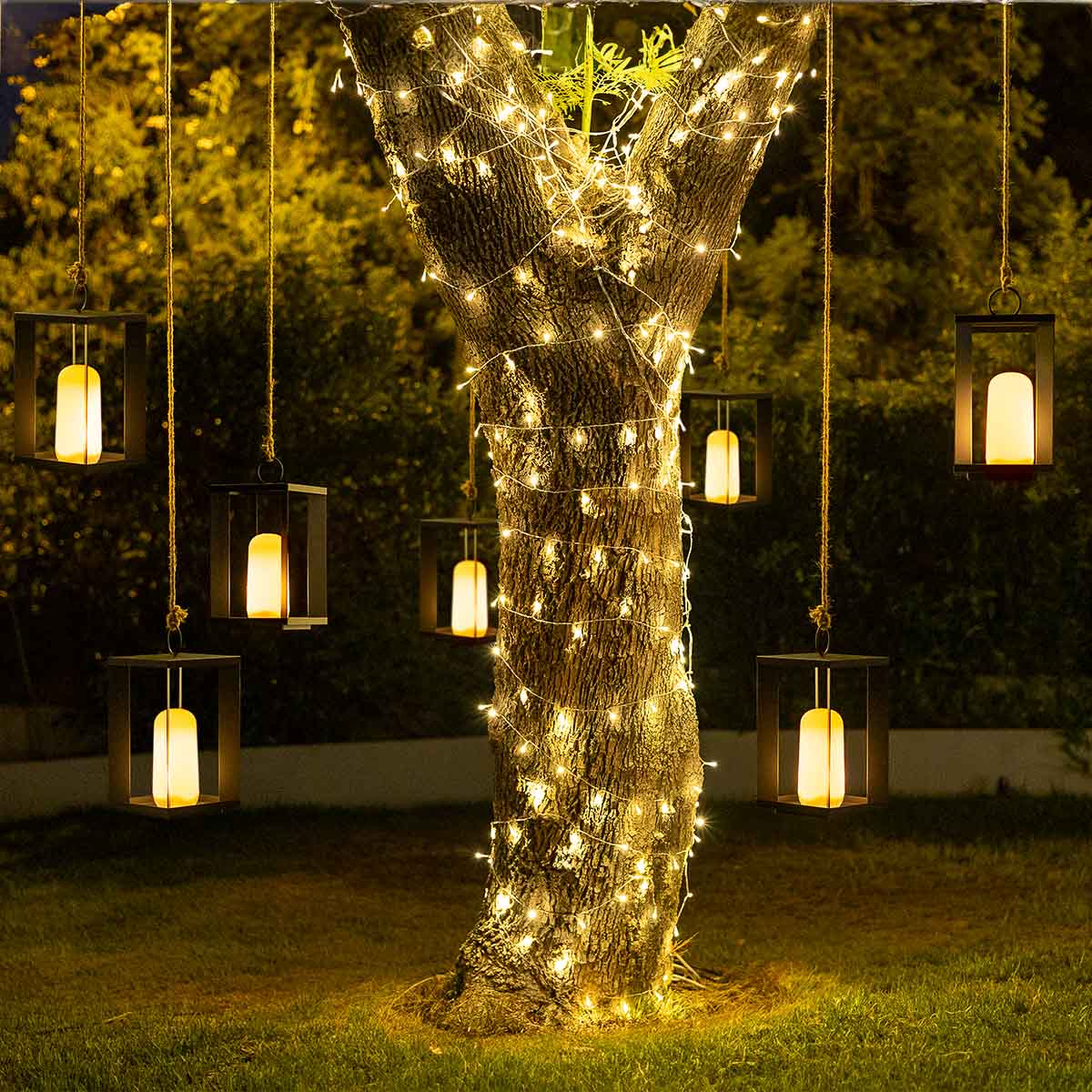 SIROCO Portable Metal Lantern, 30cm