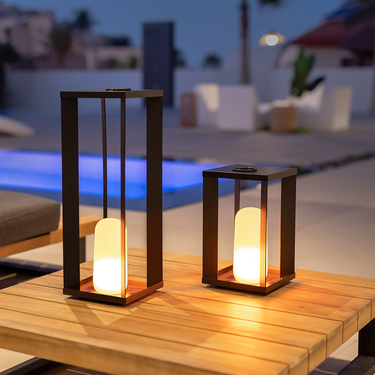 SIROCO Portable Metal Lantern, 30cm