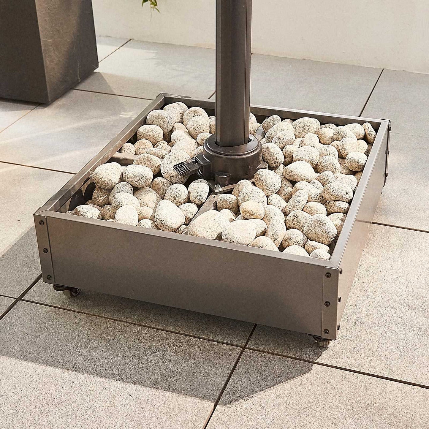 Nova - Cantilever Parasol Base - Stone Filled - Grey