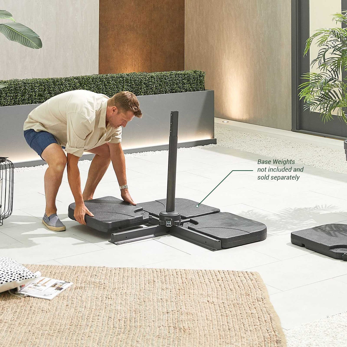 Nova - Genesis Cantilever Parasol 3m Square, Beige