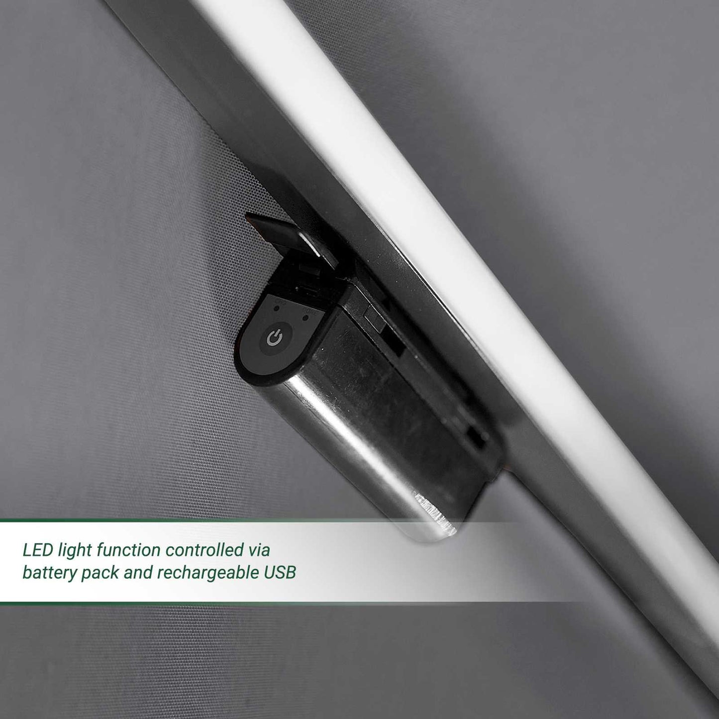 Nova - Galaxy LED Cantilever Parasol 4m x 3m, Grey