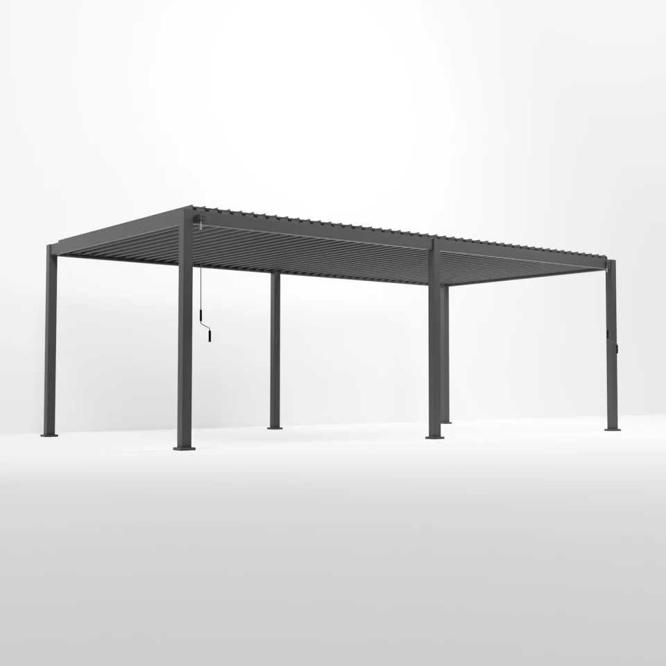 Nova - Titan Aluminium Pergola 8m x 3.6m, Grey