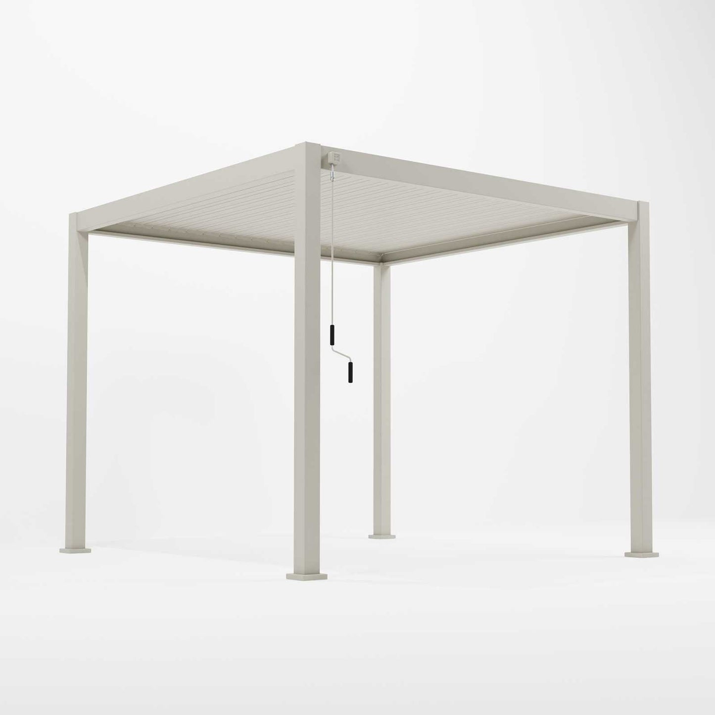Nova - Titan Aluminium Pergola 3m Square, Pebble