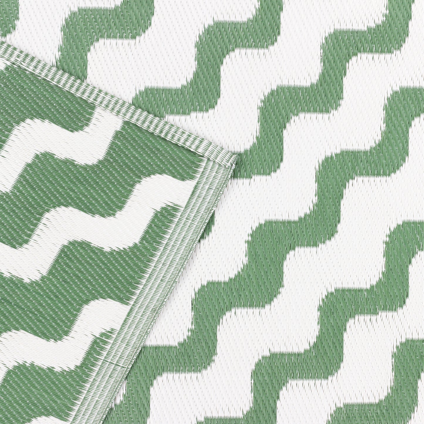Wave Outdoor 100% Recycled Rug Green 120 x 180cm