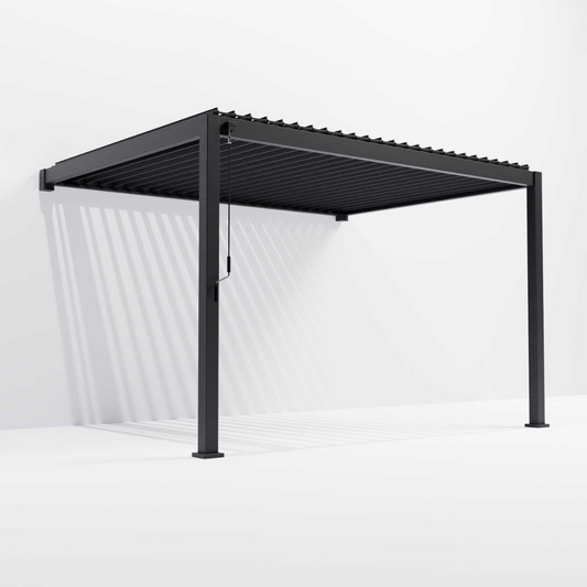 Nova - Titan Wall Mounted Pergola 4m x 3m, Grey