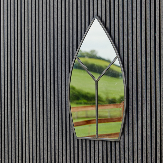 Leaf Arch Outdoor Mirror Natural Black