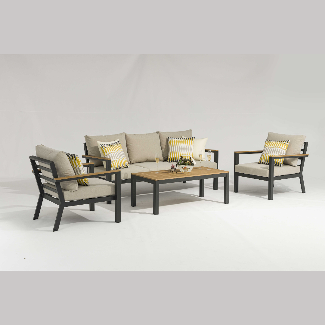 Nova - Heidi 3 Seater Sofa Lounging Set with Rectangular Coffee Table