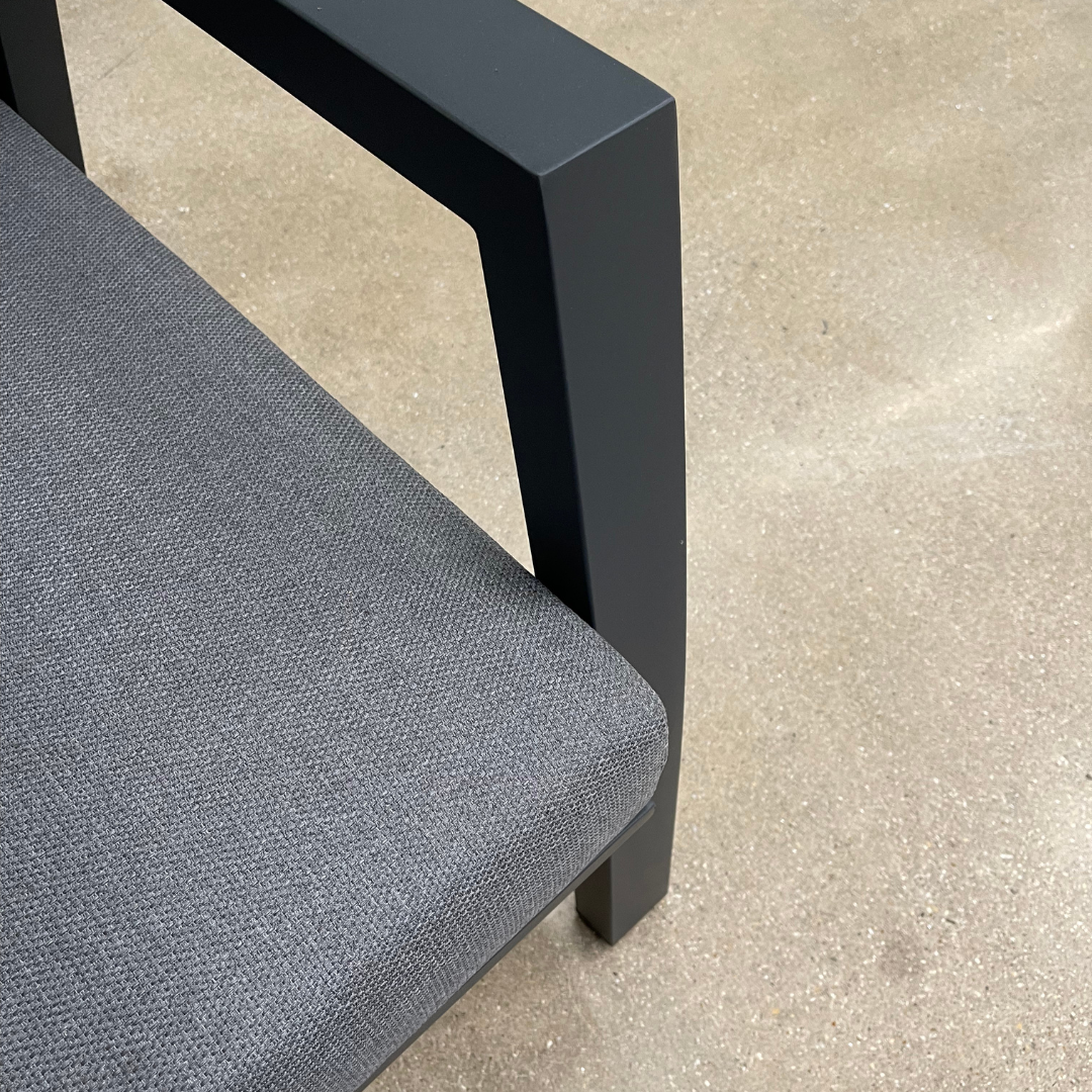 Nova - Phoenix L-Shaped Corner Sofa Lounge Dining Set with Rectangular Rising Table, Grey