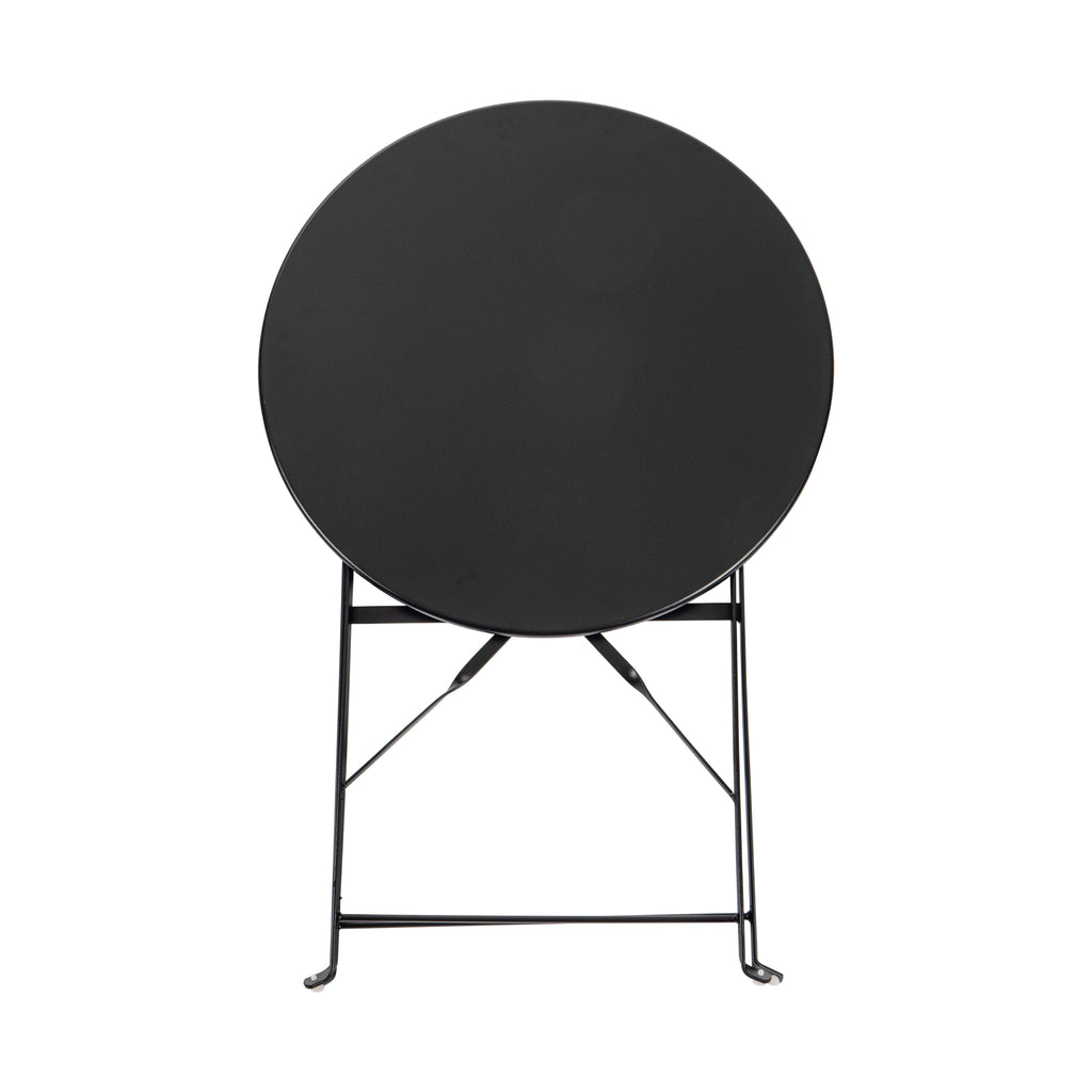 Two-Seater Round Bistro Set, Black