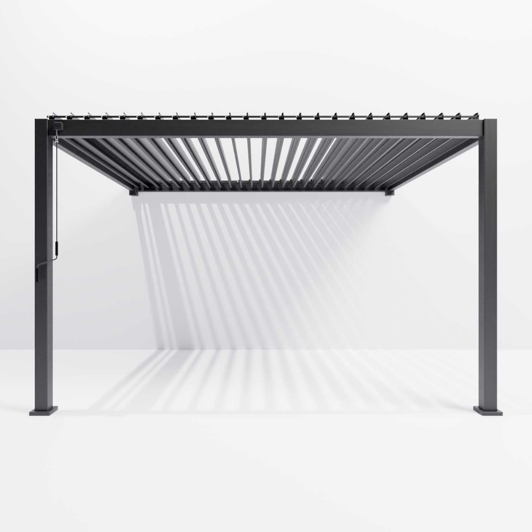 Nova - Titan Wall Mounted Pergola 4m x 3m, Grey