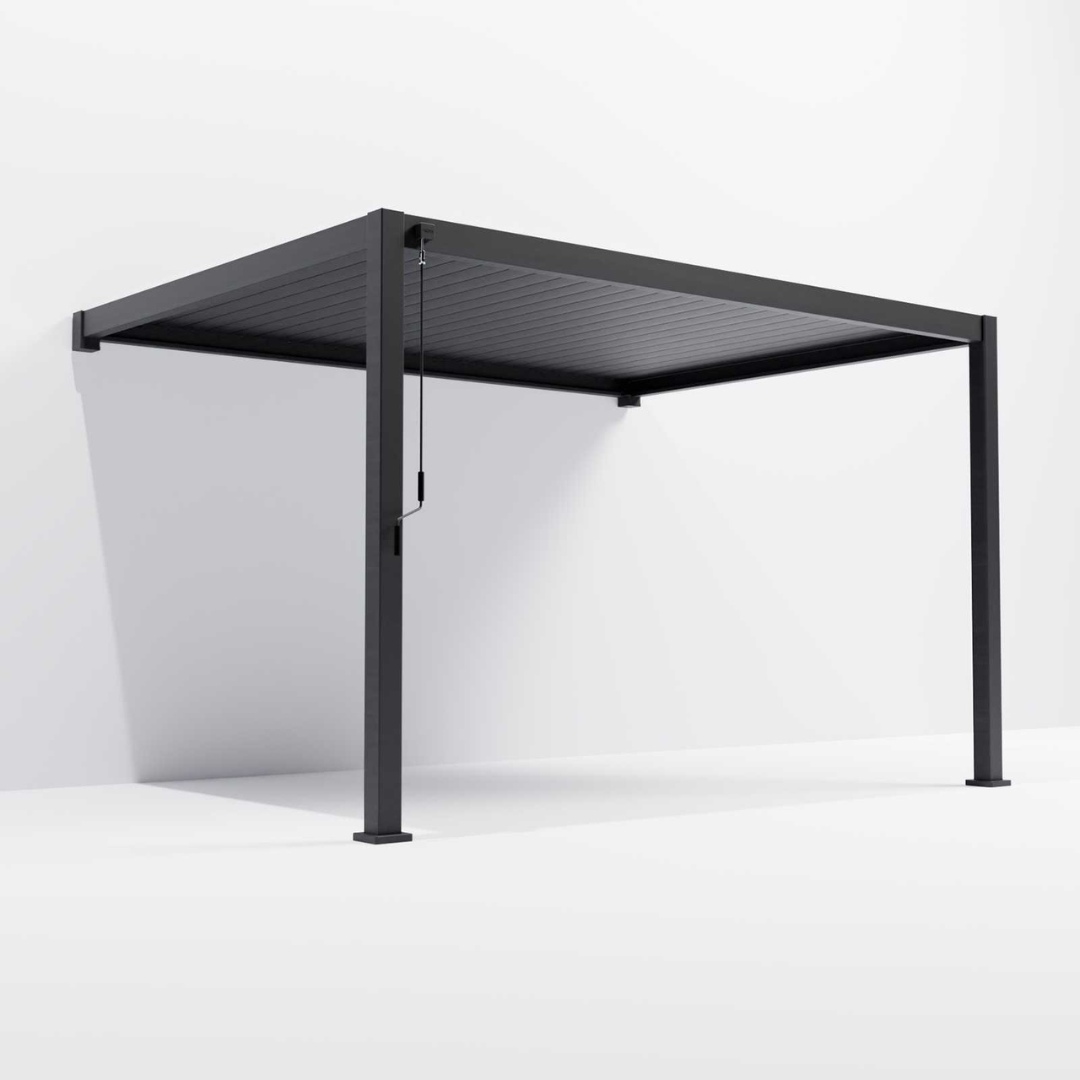 Nova - Titan Wall Mounted Pergola 4m x 3m, Grey