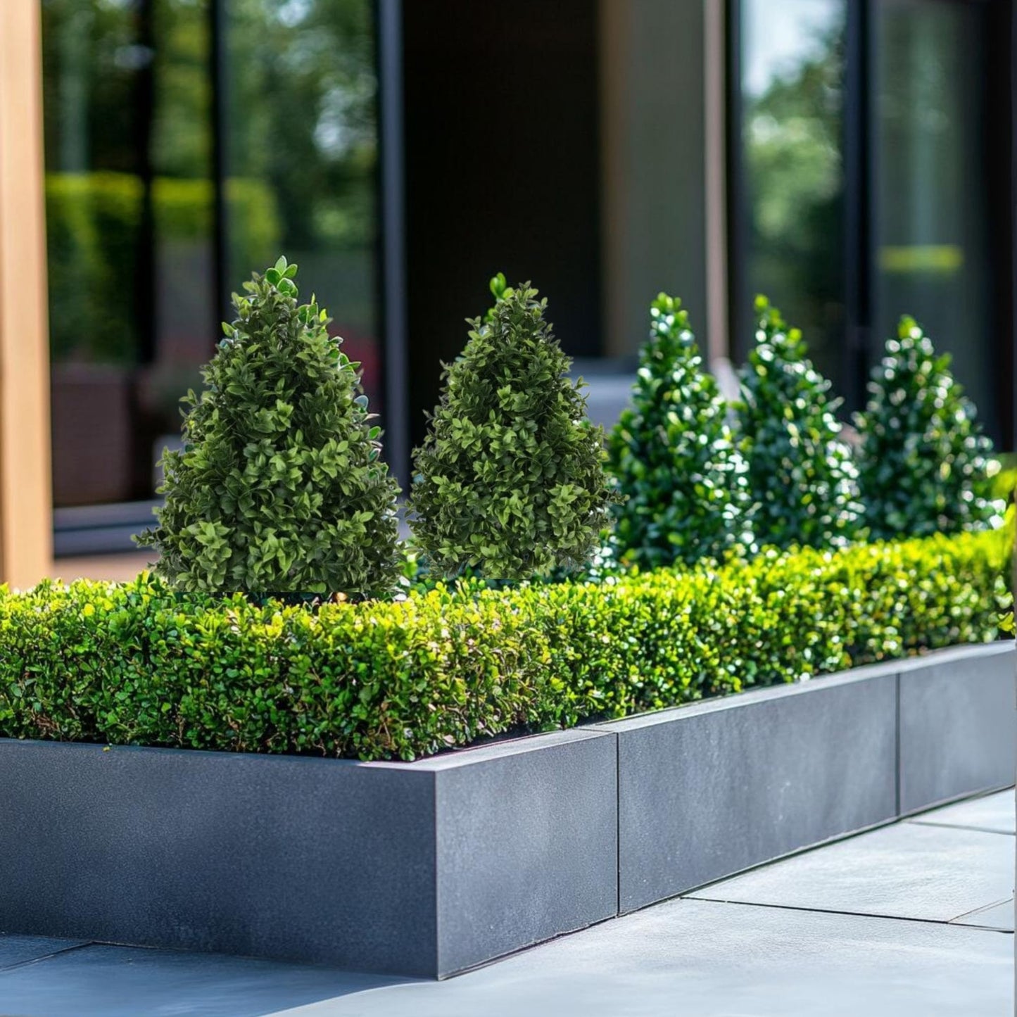 Artificial UV Buxus Topiary Stake, 50CM