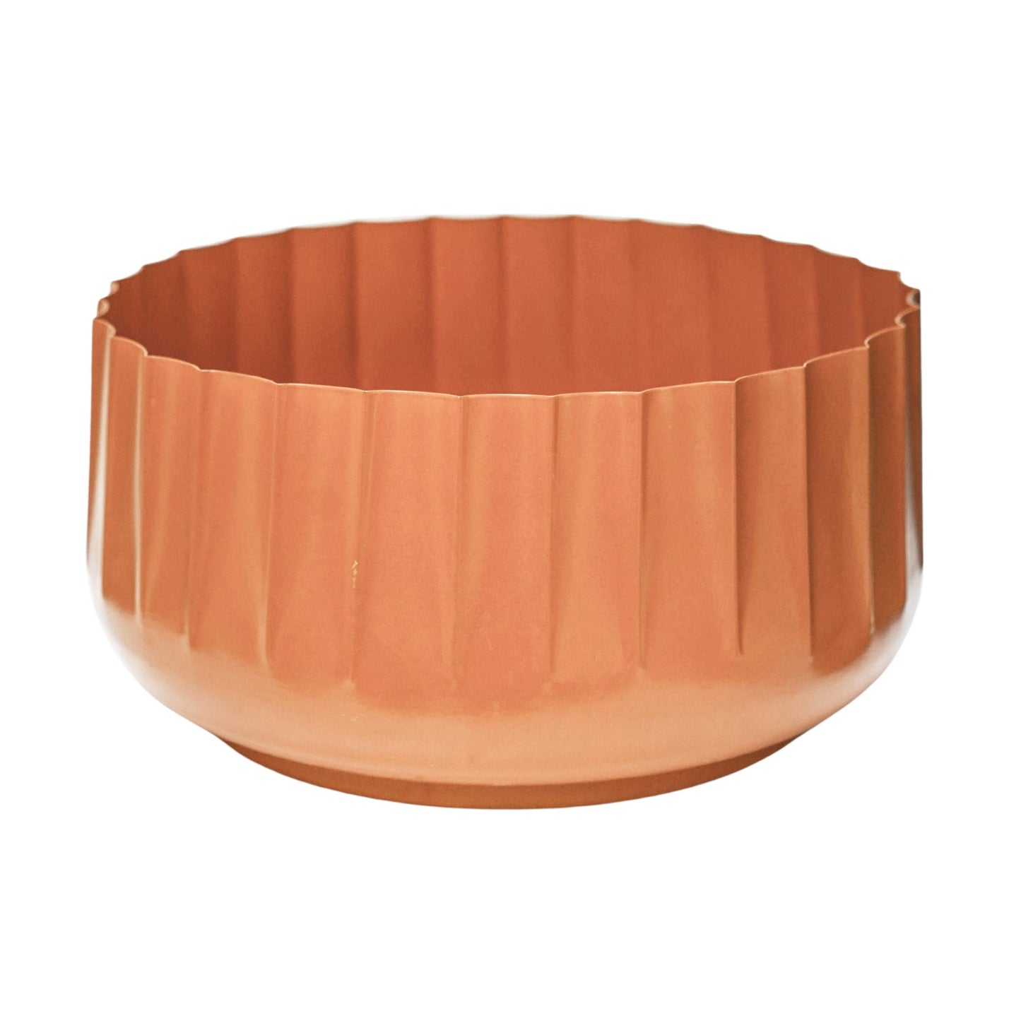 Hudson Corrugated Bowl Planter, Orange