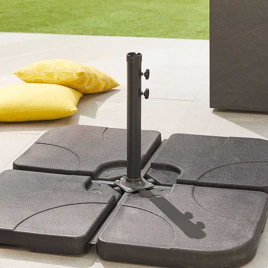 Nova - Cantilever Parasol Base - Sand & Water Fillable - 80kg Slabs