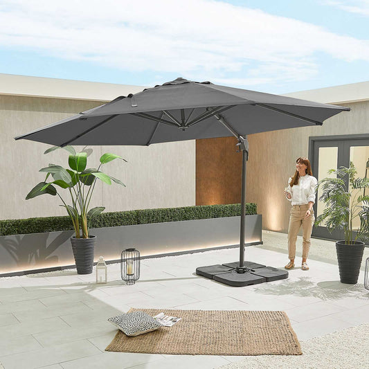 Nova - Genesis Cantilever Parasol 3.5m Round, Grey