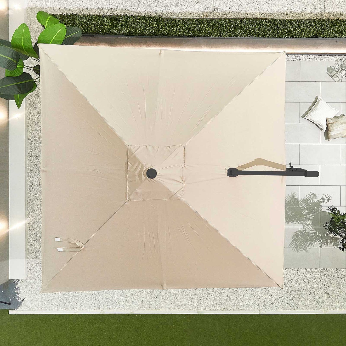 Nova - Genesis Cantilever Parasol 3m Square, Beige