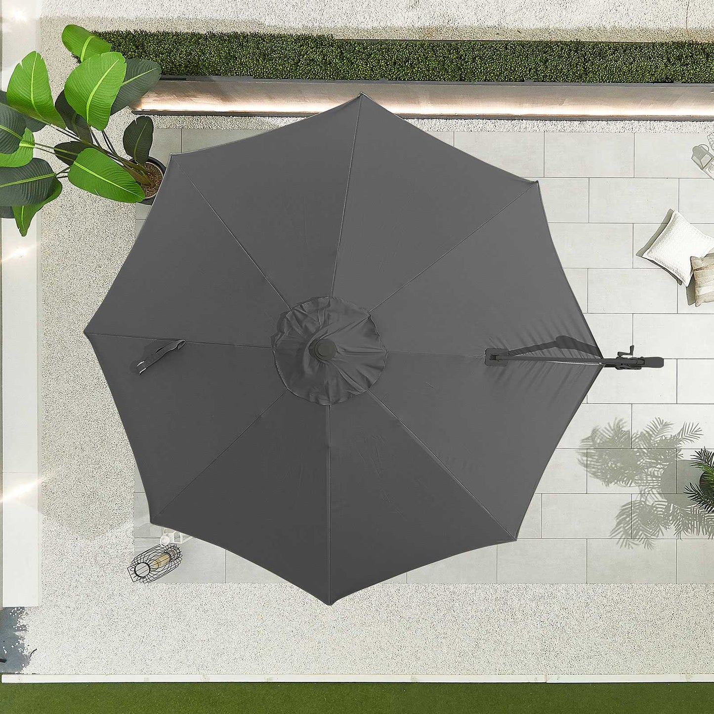 Nova - Apollo Cantilever Parasol, 3m Round, Grey