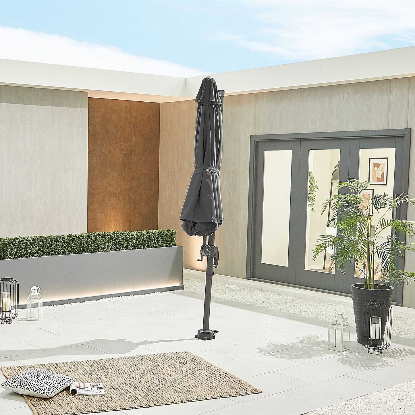 Nova - Apollo Cantilever Parasol, 3m Round, Grey