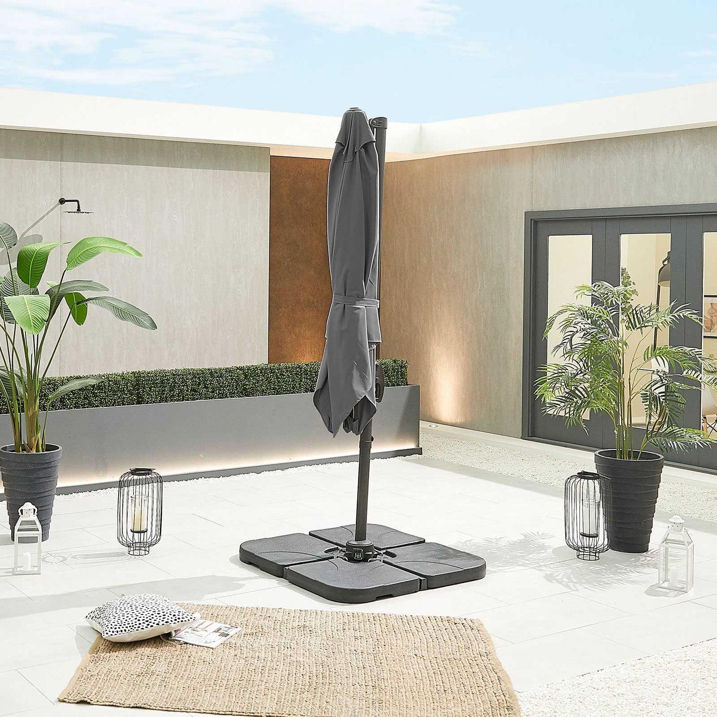 Nova - Apollo Cantilever Parasol 2.5m Square, Grey