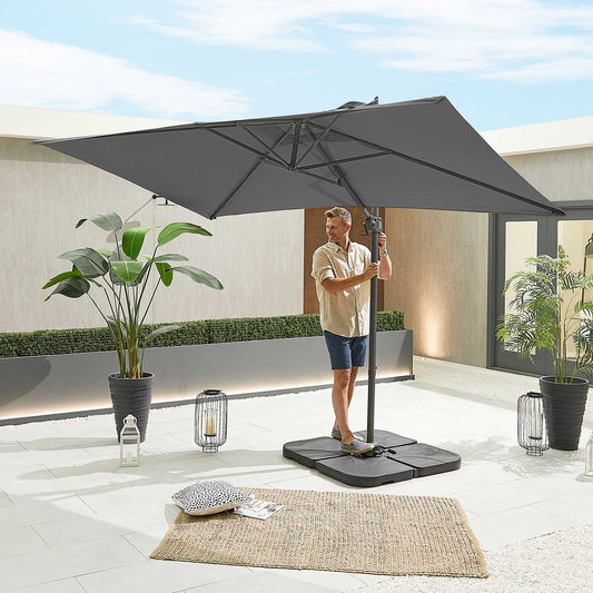 Nova - Apollo Cantilever Parasol, 3m x 2m, Grey