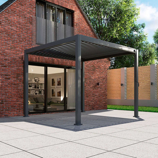 Nova - Titan Aluminium Pergola 3.6m Square, Grey