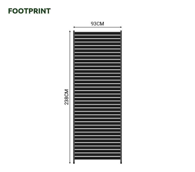 Nova - Titan Pergola Side Wall 1m, Grey