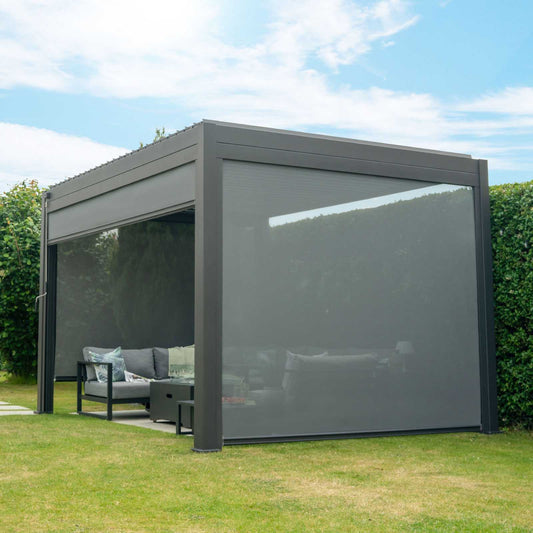 Nova - Titan 3m Pergola Pull Down Screen, Grey