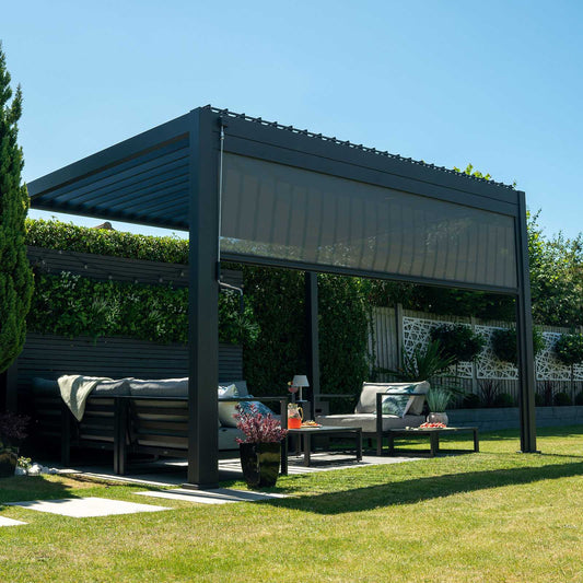 Nova - Titan 4m Pergola Pull Down Screen, Grey