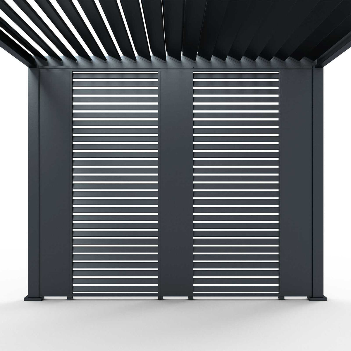 Nova - Titan Aluminium Pergola 31cm Solid Side Wall Panel - Grey