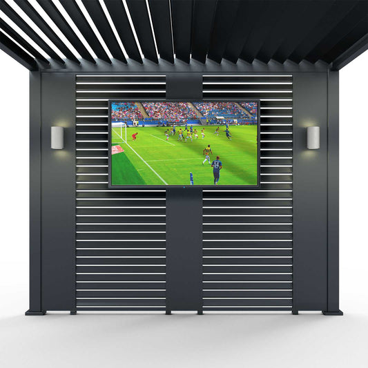 Nova - Titan Aluminium Pergola 31cm Solid Side Wall Panel - Grey
