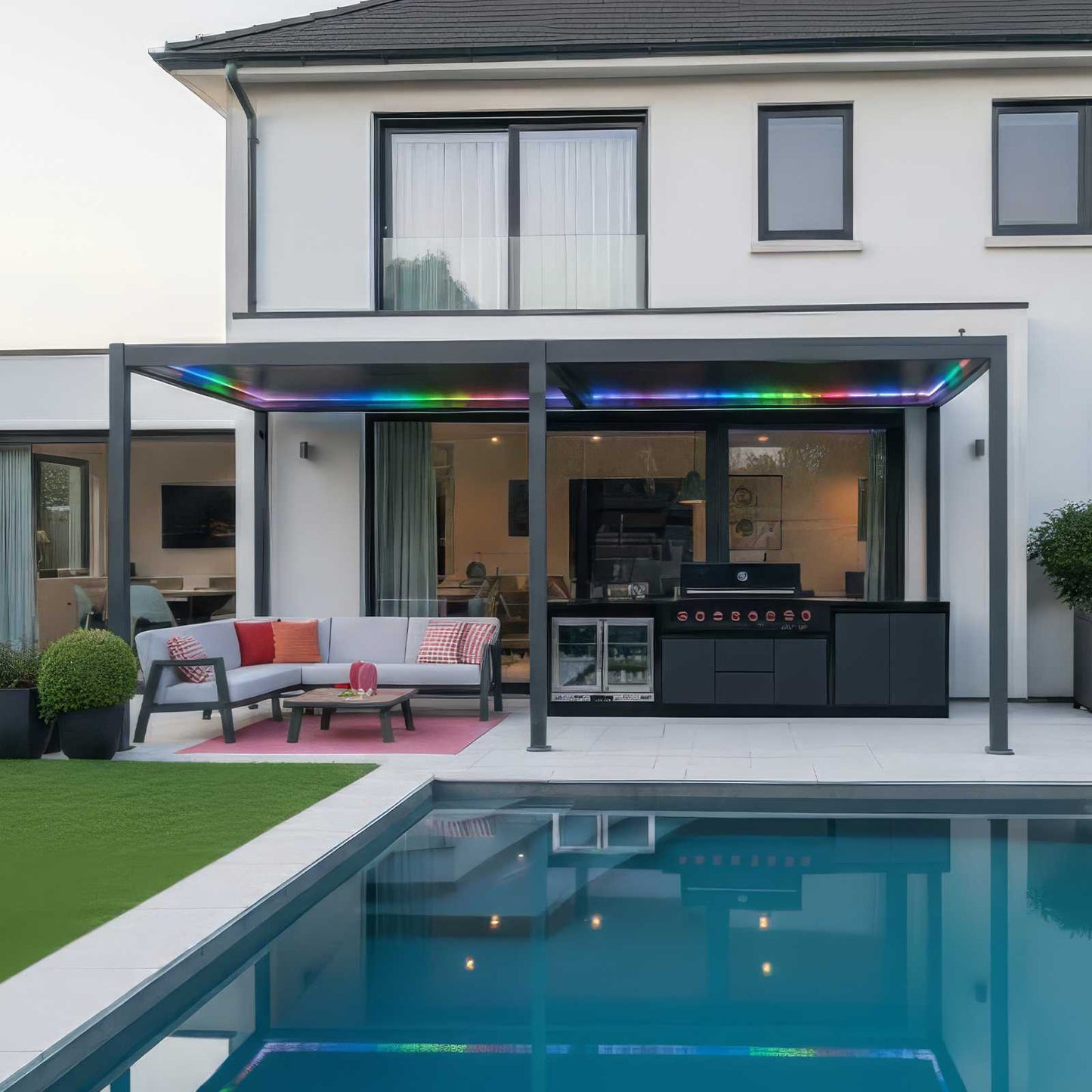 Nova - Titan LED Pergola 6m x 3m, Grey