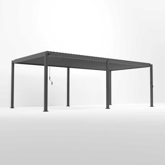 Nova - Titan Aluminium Pergola 8m x 3.6m, Grey