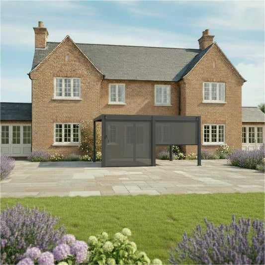 Nova - Titan 2.6m Pergola Pull Down Screen, Grey