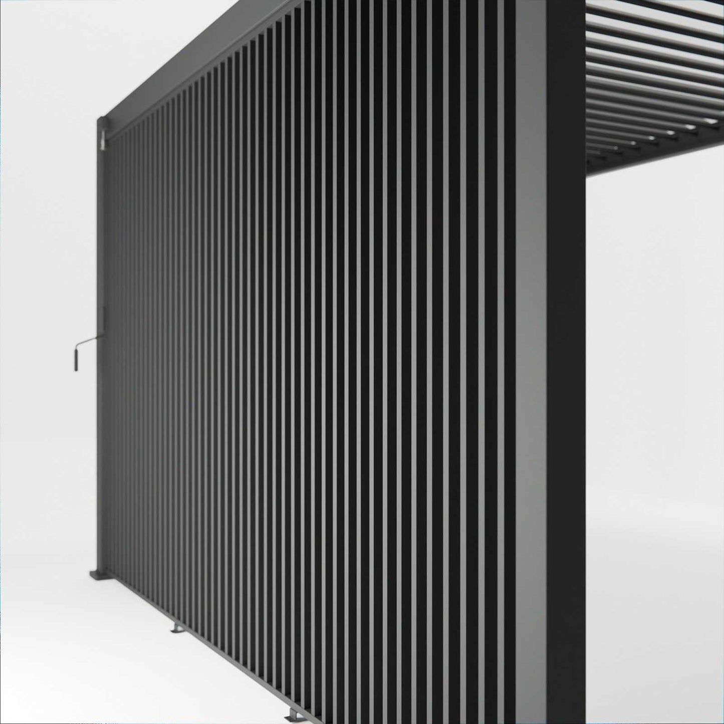 Nova - 1m Vertical Louvre Side Wall Panel, Grey