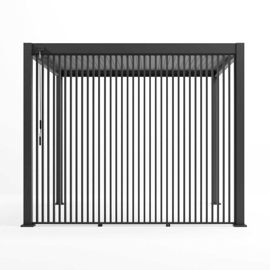Nova - 1m Vertical Louvre Side Wall Panel, Grey